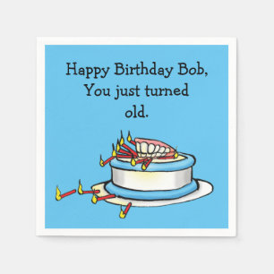 Funny Over The Hill Birthday Napkins