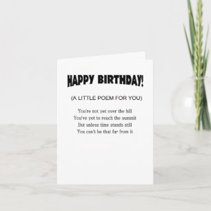 funny over the hill birthday wish card