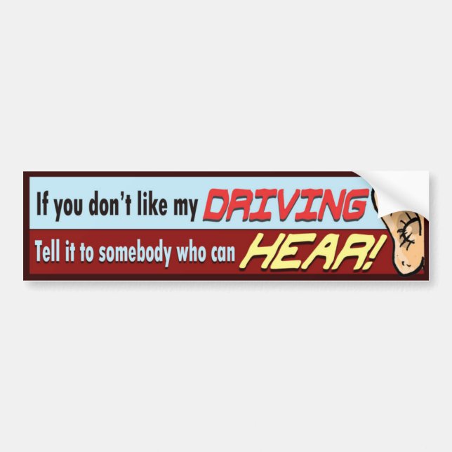 Funny Over the Hill Bumper Sticker. Sticker (Front)