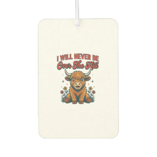 Funny Over The Hill Highland Cow Birthday Design_1 Air Freshener