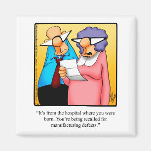 Funny Over The Hill Humour Magnet
