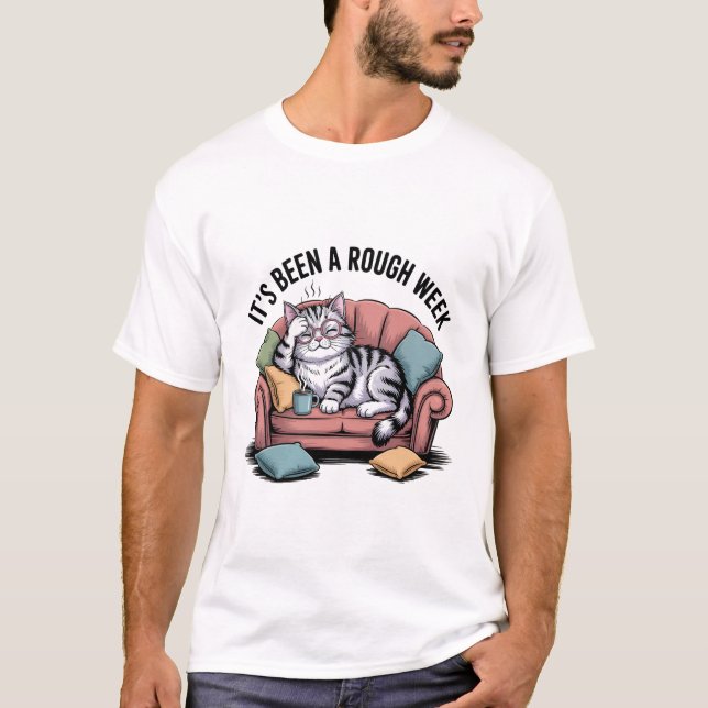 Funny Overthinking Cat Shirt  (Front)