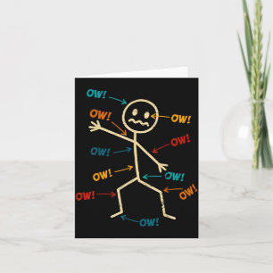 Funny Ow Ow Ow Ow Saying Body Pain Character Humou Card