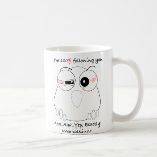 Funny owl coffee mug