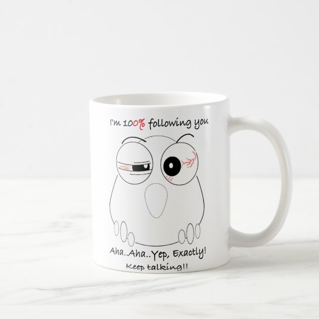 Funny owl coffee mug (Right)