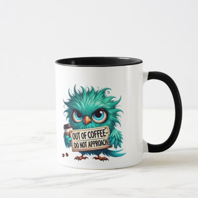 Funny Owl Coffee Mug, Out of Coffee Mug (Right)
