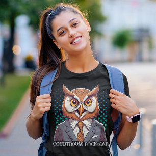 Funny Owl Gifts for Law Student Lawyer Enforcement T-Shirt