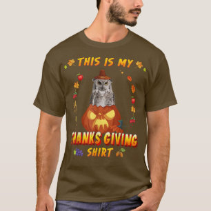 Funny Owl In The Pumpkin Autumn Fall This Is My Th T-Shirt