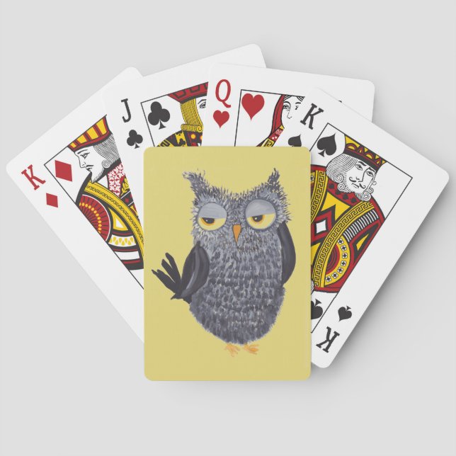 Funny Owl Playing Cards (Back)