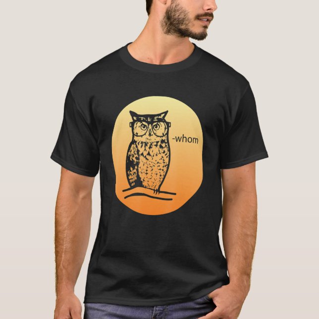 Funny Owl Shirt Gift for Bookworms (Front)