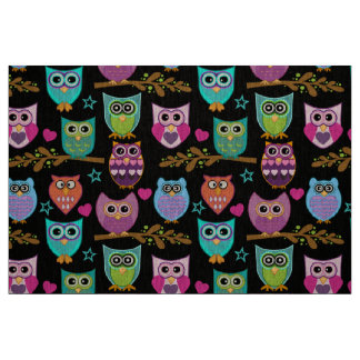 funny owls fabric