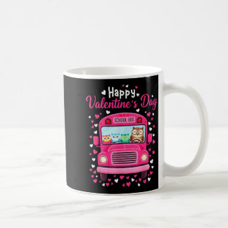 Funny owls school bus driver happy valentines day coffee mug
