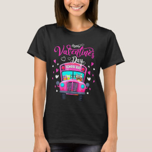 Funny Owls School Bus Driver Happy Valentines Day T-Shirt