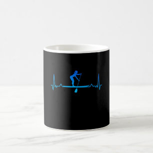 Funny Paddleboarding Heartbeat Gift Coffee Mug