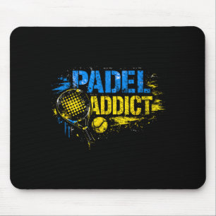 Funny padel addict quote mouse pad