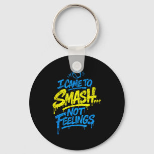 Funny padel smash not feelings quote keychain