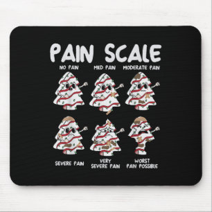 Funny Pain Scale Christmas Nurse Xmas Tree Cakes P Mouse Pad