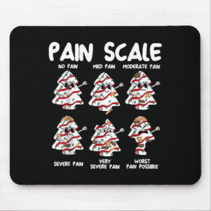 Funny Pain Scale Christmas Nurse Xmas Tree Cakes P Mouse Pad
