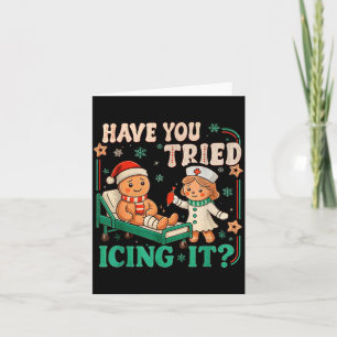 Funny Pain Scale Have You Tried Icing It Gingerbre Card