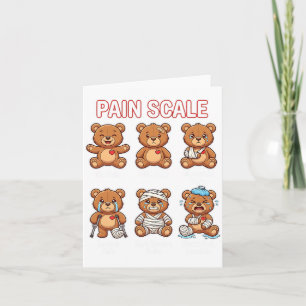 Funny Pain Scale Nurse Valentines Nurses Heart RN Card