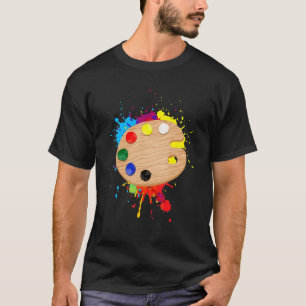 Funny Paint Pallet For Kids Men Women Painting Art T-Shirt