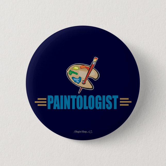 Funny Painter 2 Inch Round Button (Front)