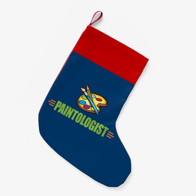 Funny Painter's Small Christmas Stocking (Front (Hanging))
