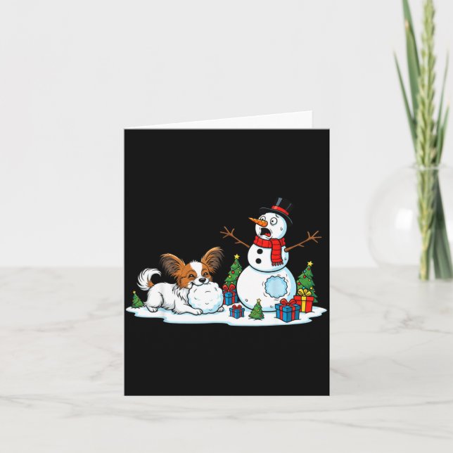 Funny Pallon Snowman Christmas Tree Xmas Womens Me Card (Front)