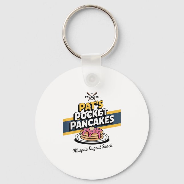 Funny Pancake Breakfast Saying  Keychain (Front)