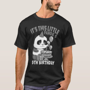 Funny Panda 5th Birthday Cute 5 Years Old Boys Gir T-Shirt