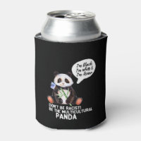 Funny Panda Against Racism Black White and Asian