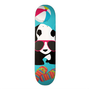 Funny Panda Bear Beach Bum Cool Sunglasses Surfing Skateboard
