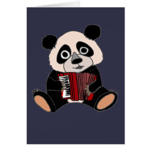 Funny Panda Bear Playing Accordion