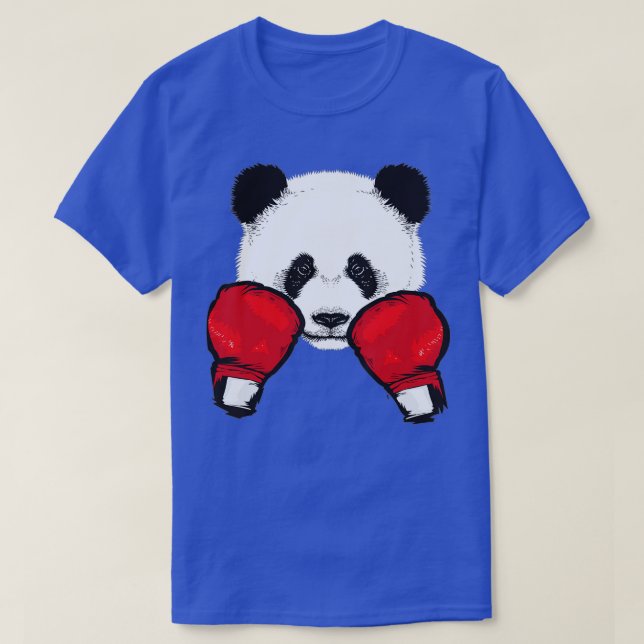Funny Panda Boxing Cool Animal Lover Gloves Boxer  T-Shirt (Design Front)