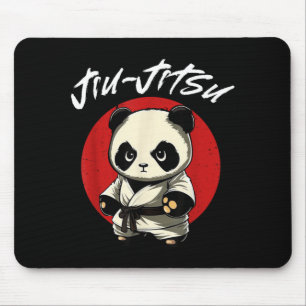 Funny Panda Brazilian Jiu Jitsu and Grappling Mouse Pad