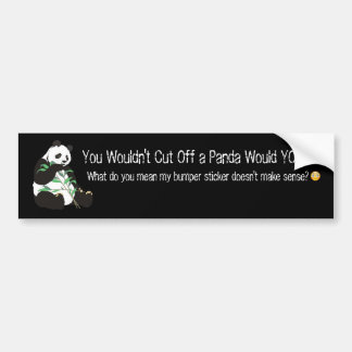 Funny Panda Bumper Sticker