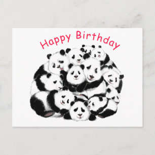 Funny Panda carte d'anniversaire
