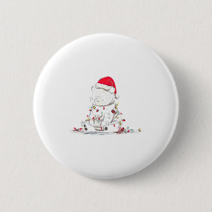 Funny Panda Christmas Graphics Animal Lights Lover 2 Inch Round Button