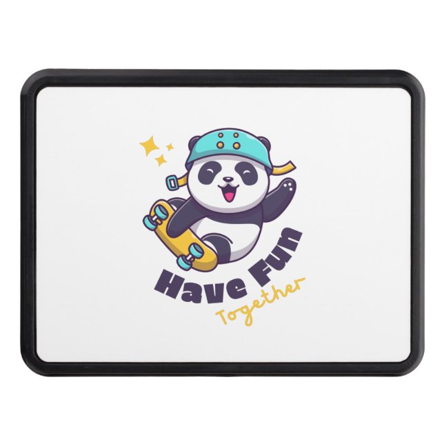 Funny Panda Cute For Animals Lover         Trailer Hitch Cover (Front)