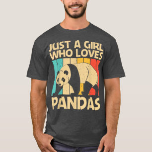 Funny Panda Design For Girls Women Panda Bear T-Shirt
