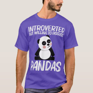 Funny Panda Design For Men Women Black White Bear  T-Shirt