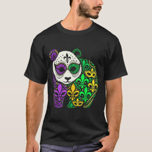 Funny Panda Mardi Gras Festival Carnival Womens Me T-Shirt