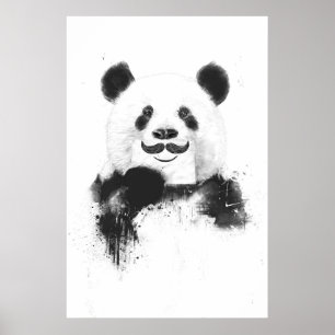 Funny panda poster