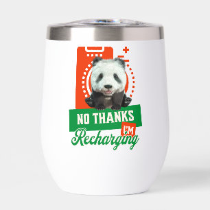 Funny Panda Recharging Introvert Battery Design