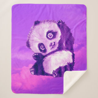 Funny Panda Sherpa Blanket