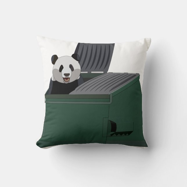 Funny Panda Throw Pillow (Front)
