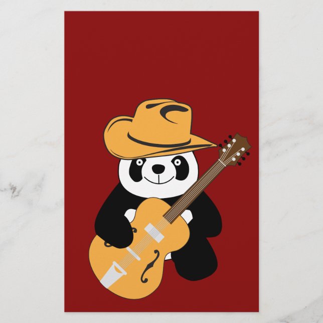 Funny panda with guitar flyer (Front)