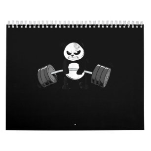 Funny Panda Workout  Kitten Gym Deadlift Power Calendar