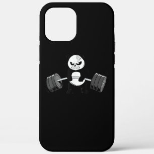 Funny Panda Workout Kitten Gym Deadlift Power iPhone 12 Pro Max Case