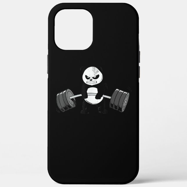 Funny Panda Workout  Kitten Gym Deadlift Power Case-Mate iPhone Case (Back)